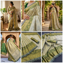 Premium Kanjivaram Pattu Silk Zari Weaving Saree with Contrast Border